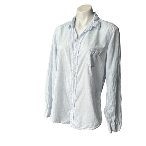 Frank & Eileen Barry Button Up in Shirting Blue, Sz XL - Picture 6 of 15